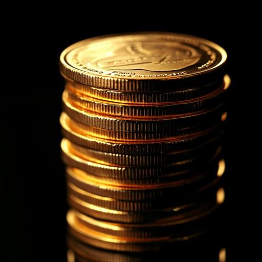 Tumpukan koin emas melambangkan welcome bonus